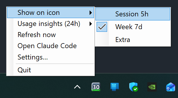 Right-click menu